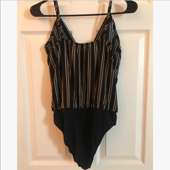 Charlotte Russe navy blue tank top bodysuit - Picture 2 of 4